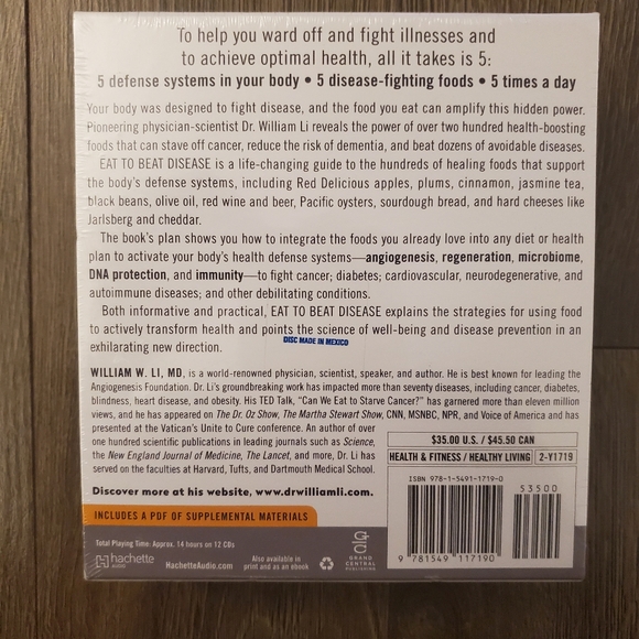 [NEW] Eat to Beat Disease: The New Science of How Your Body Can Heal Itself - CD - Picture 2 of 4